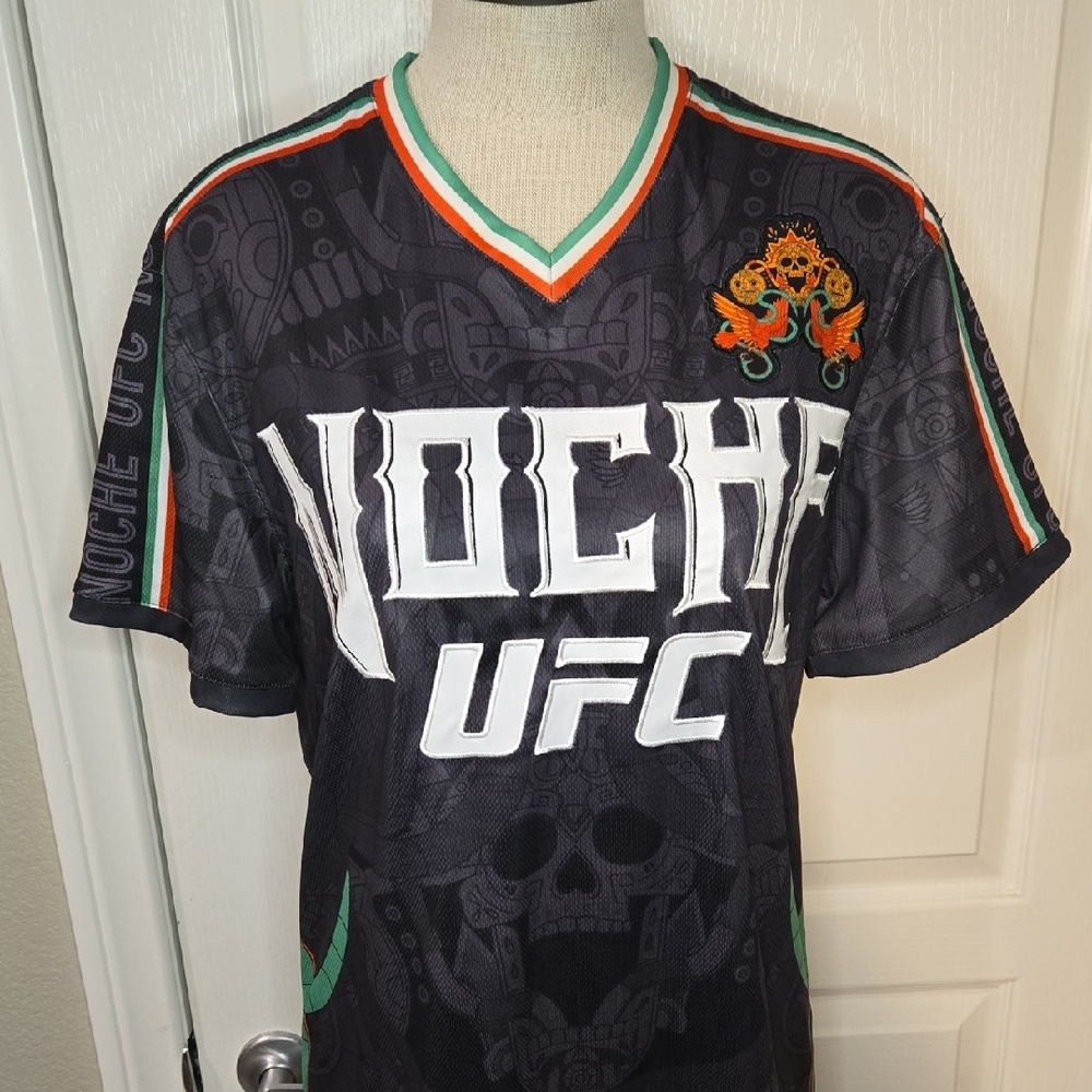 NEW Men's Size S UFC Noche Futbol Soccer Jersey Black 2024 Snake The Sphere